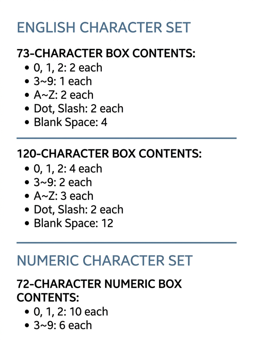 Copper Type Character Box operating detail